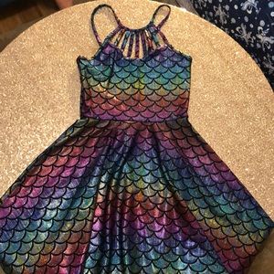 Blackmilk Mermaid Rainbow Strapped Up Dress